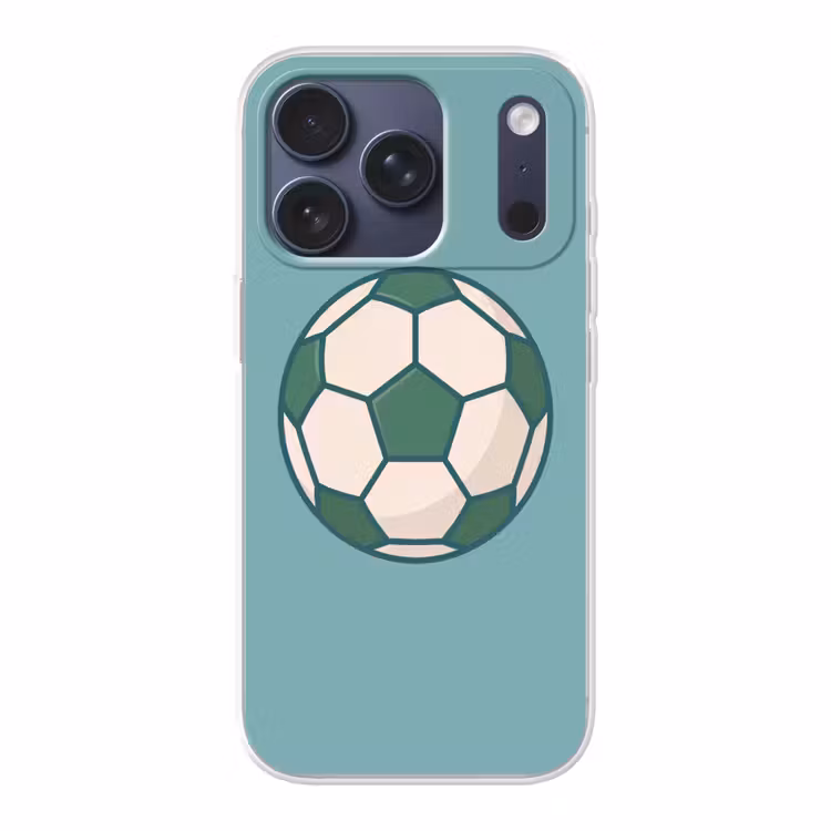 Handyhülle - Fußball – Geometrisch – Sport – Illustration – Blaugrün — 1