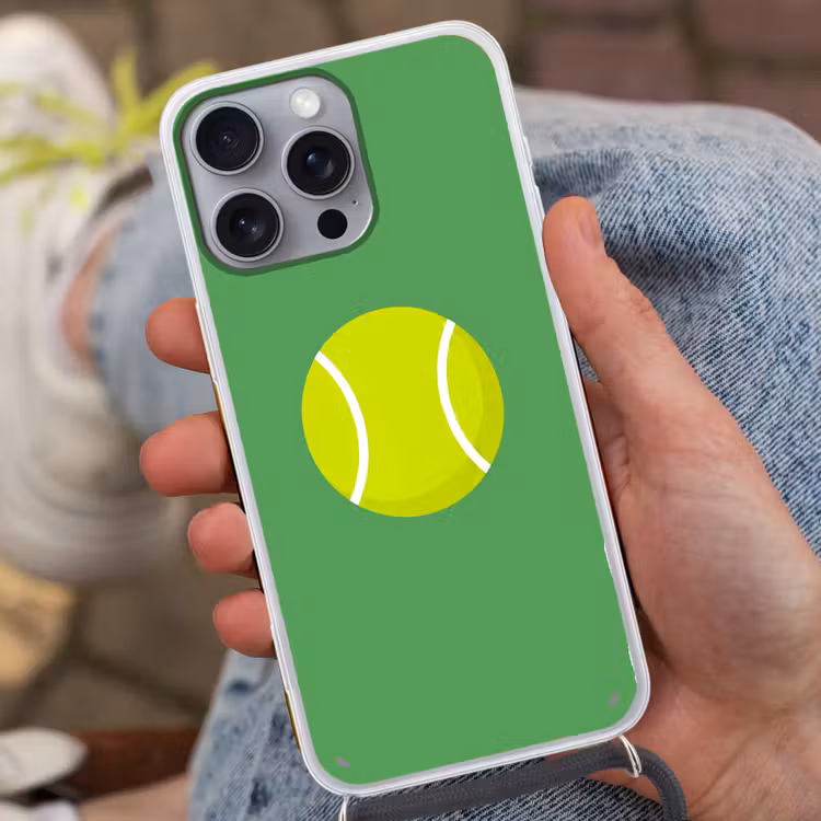 Handyhülle mit Band - Ball – Gelb – Sport – Grün – Illustration — 2