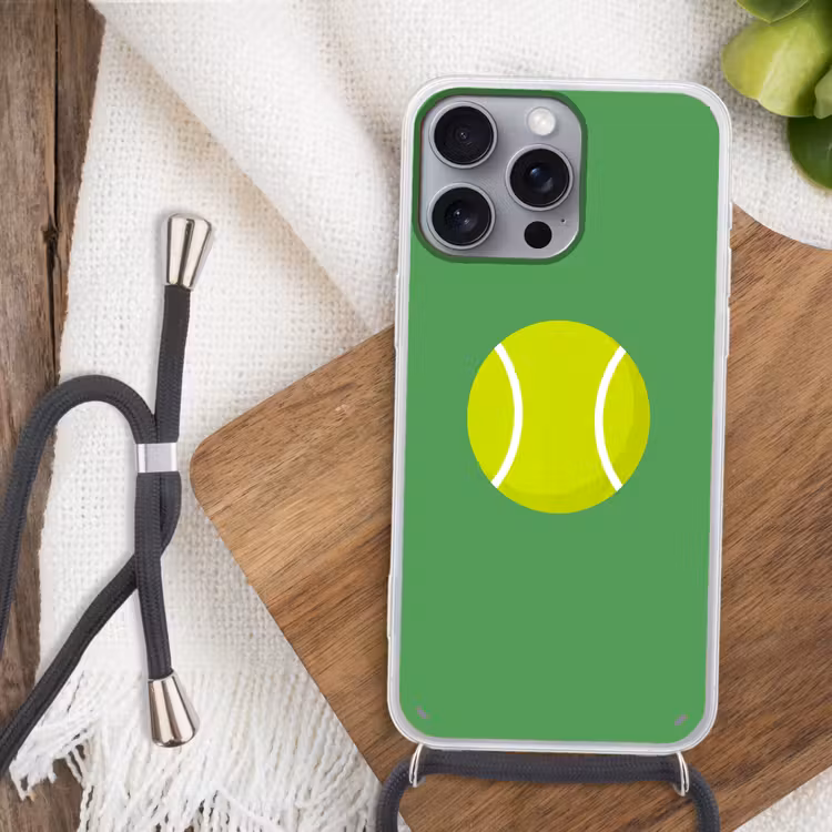 Handyhülle mit Band - Ball – Gelb – Sport – Grün – Illustration — 3