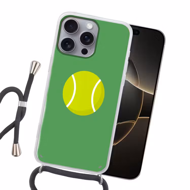 Handyhülle mit Band - Ball – Gelb – Sport – Grün – Illustration — 5