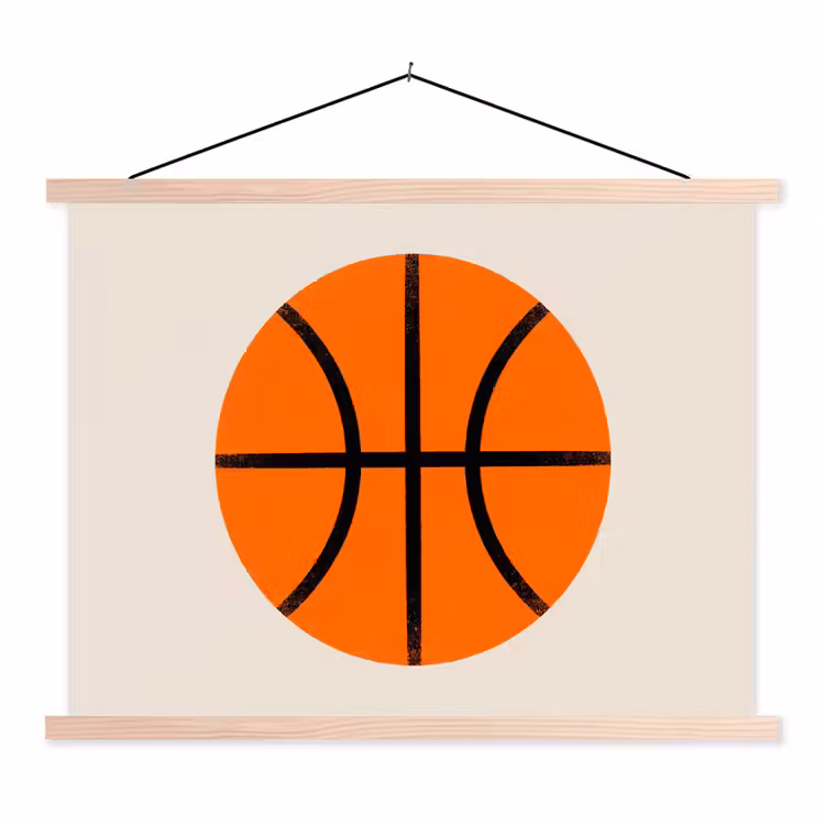 Stoffbild - Basketball – Ball – Sport – Illustration – Orange — 1