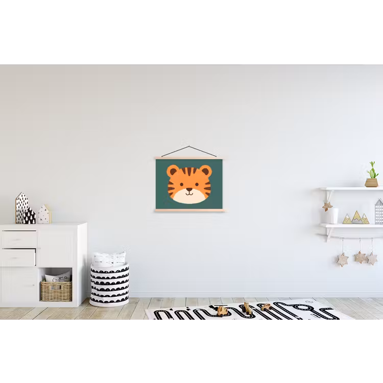 Stoffbild - Tiere – Kopf – Orange – Illustration – Modern — 2
