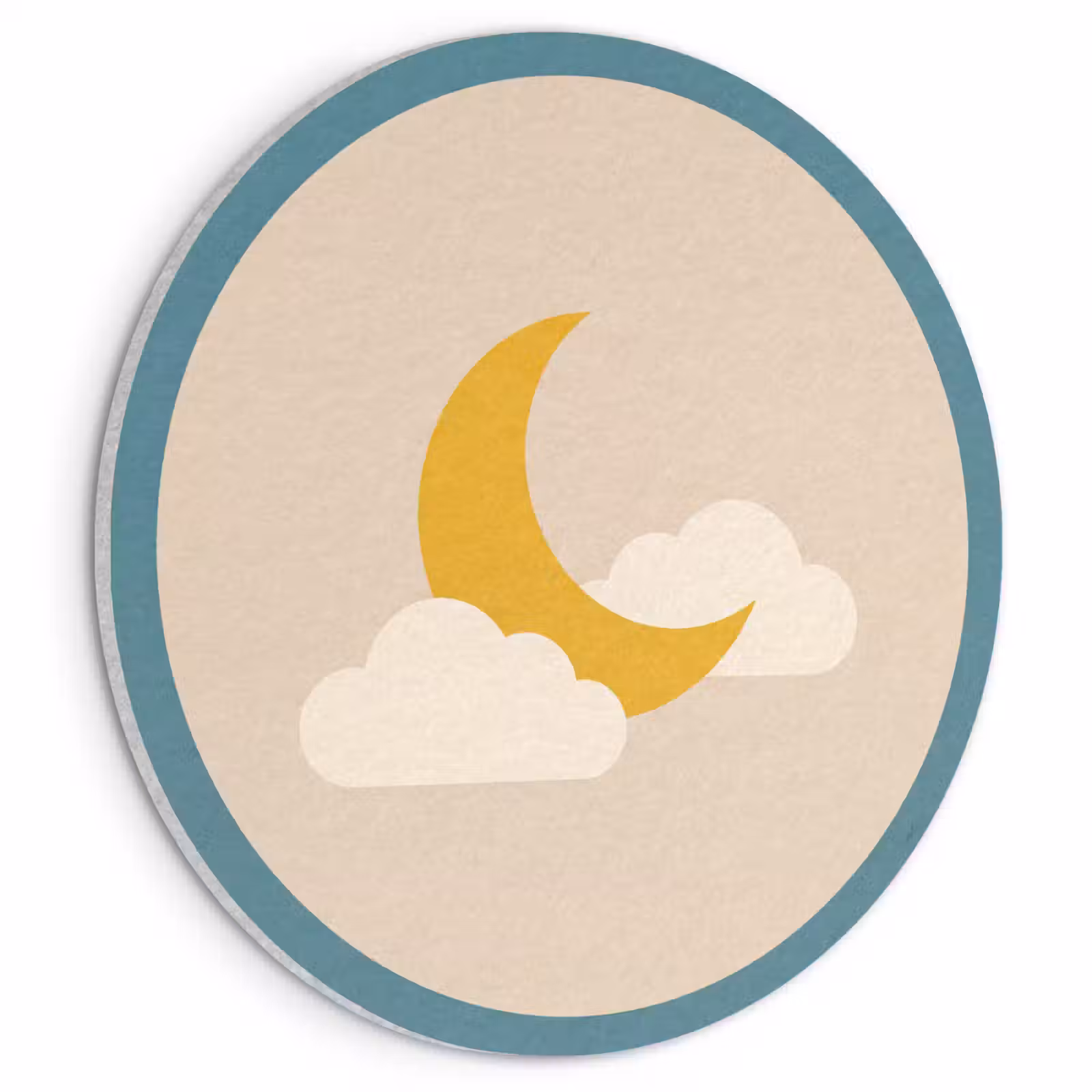 Akustikbild - Rund - Mond – Wolken – Natur – Abstrakt – Gelb — 1