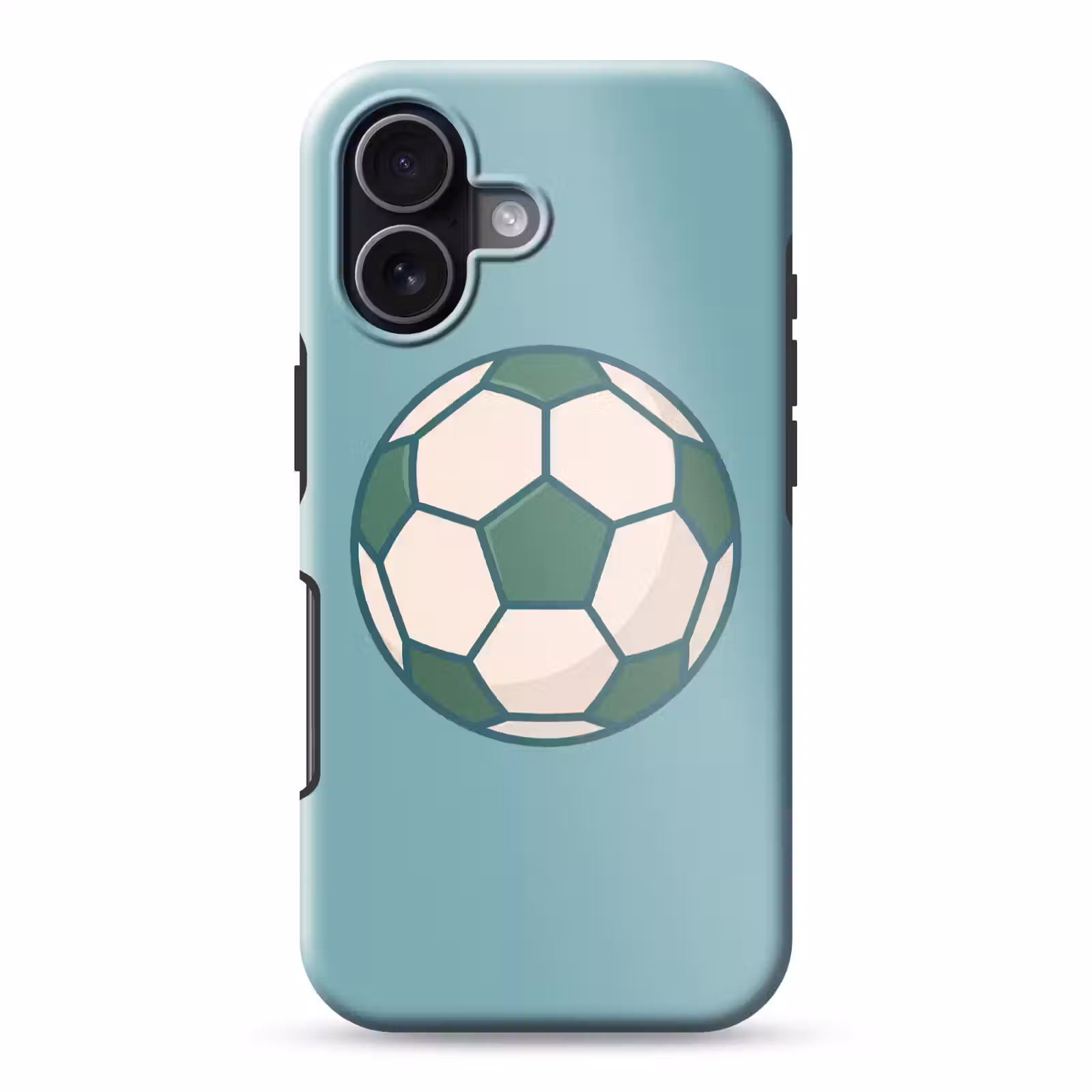 Handyhülle Toughcase - Fußball – Geometrisch – Sport – Illustration – Blaugrün — 1