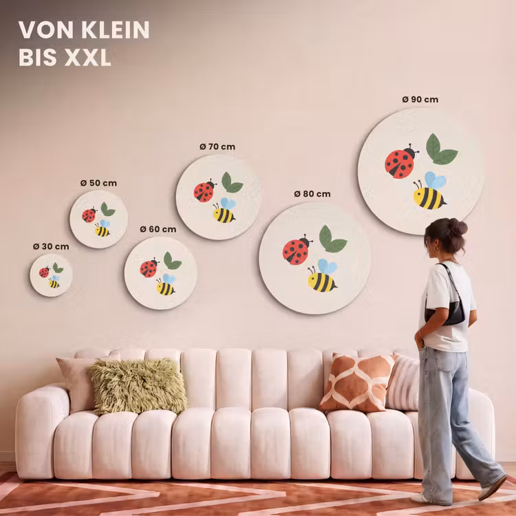 Akustikbild - Rund - Insekt – Blatt – Natur – Verspielt – Illustration — 7