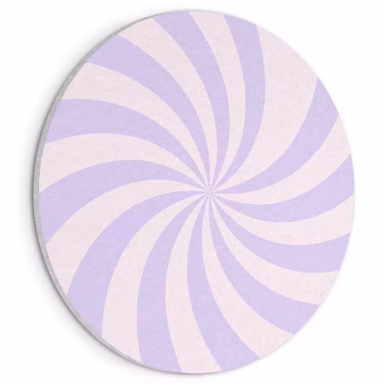 Akustikbild - Rund - Muster – Spirale – Abstrakt – Modern – Lila-Rosa — 1