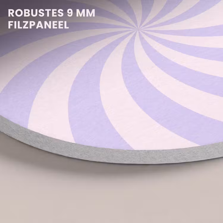 Akustikbild - Rund - Muster – Spirale – Abstrakt – Modern – Lila-Rosa — 5