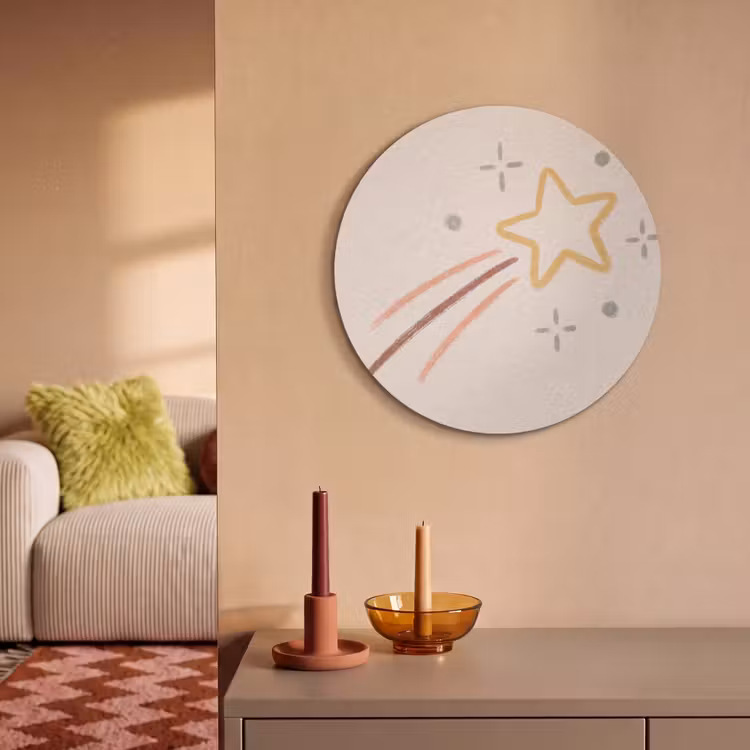 Akustikbild - Rund - Stern – Fallend – Illustration – Pastell — 2