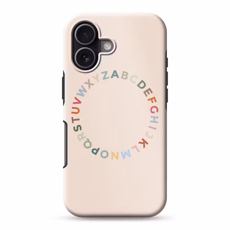 Handyhülle Toughcase - Alphabet – Kreis – Bildung – Spielerisch – Farbenfroh — 1