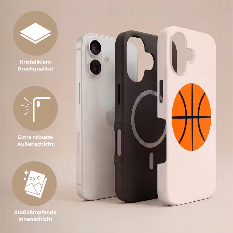 Handyhülle Toughcase - Basketball – Ball – Sport – Illustration – Orange — 3
