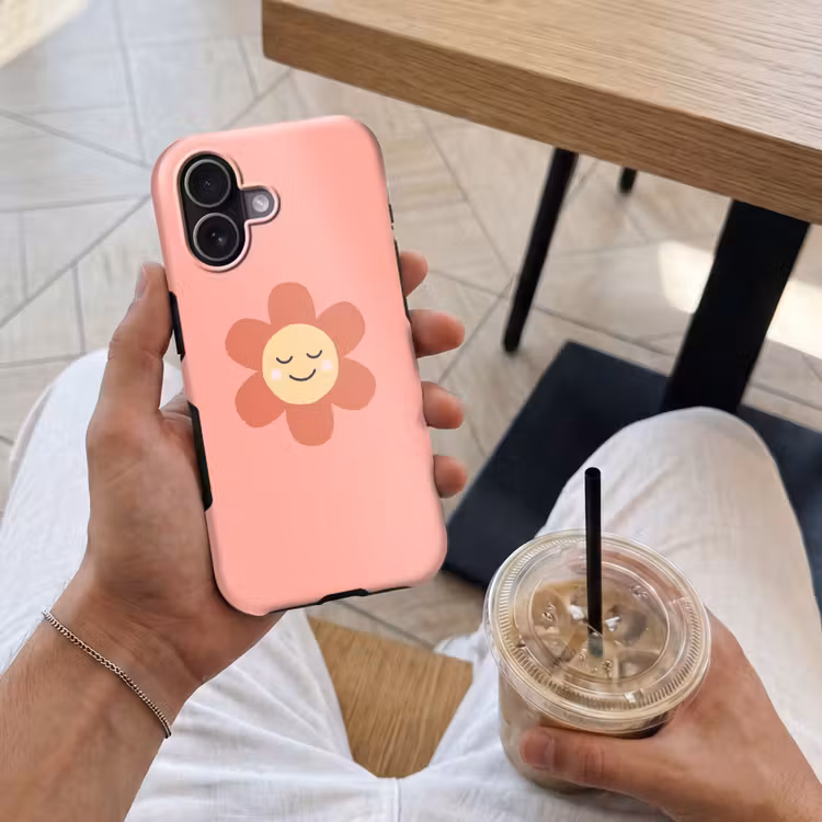 Handyhülle Toughcase - Blumen – Zeichentrickfilm – Kind – Rosa — 4