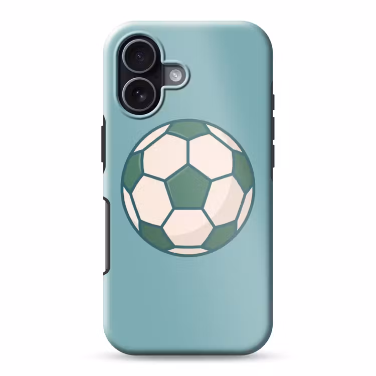 Handyhülle Toughcase - Fußball – Geometrisch – Sport – Illustration – Blaugrün — 1