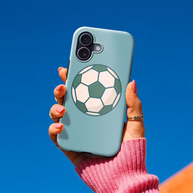 Handyhülle Toughcase - Fußball – Geometrisch – Sport – Illustration – Blaugrün — 2