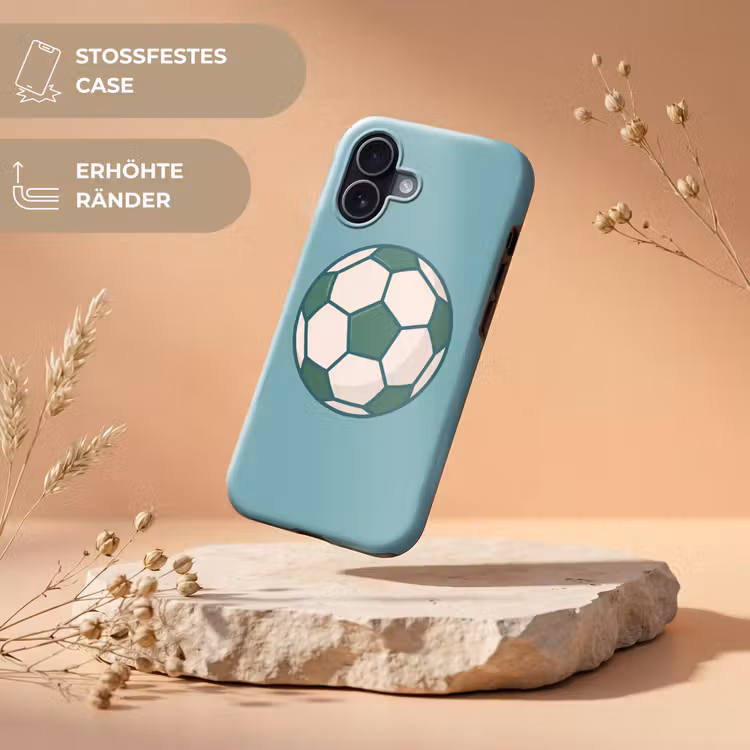 Handyhülle Toughcase - Fußball – Geometrisch – Sport – Illustration – Blaugrün — 5
