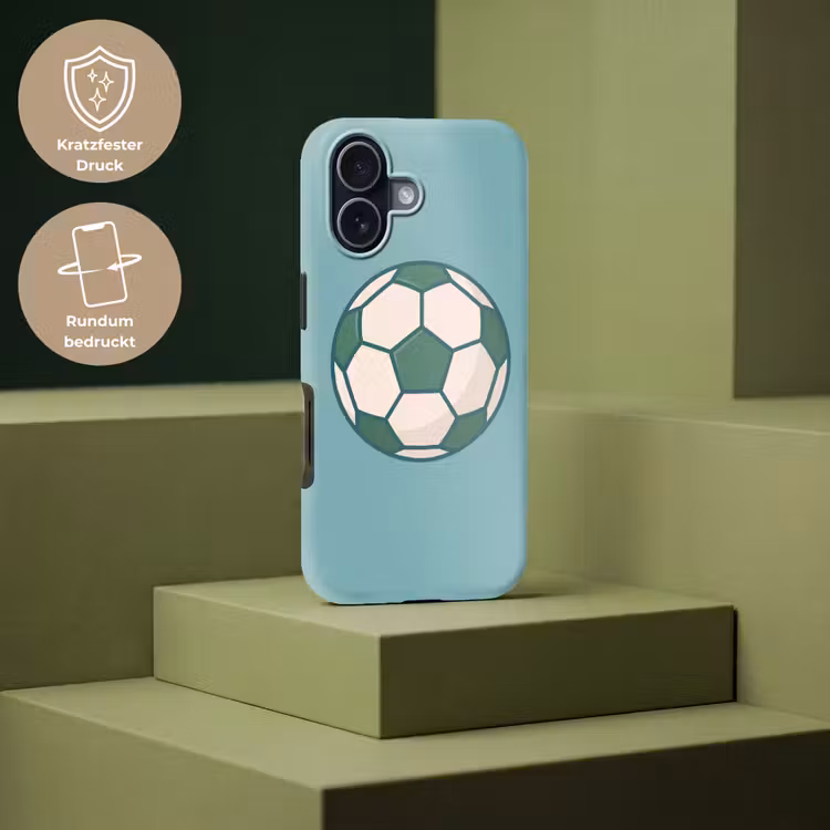 Handyhülle Toughcase - Fußball – Geometrisch – Sport – Illustration – Blaugrün — 7