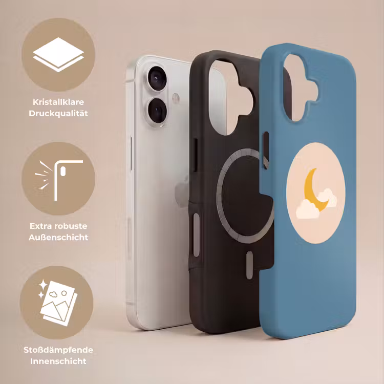 Handyhülle Toughcase - Mond – Wolken – Natur – Abstrakt – Gelb — 3