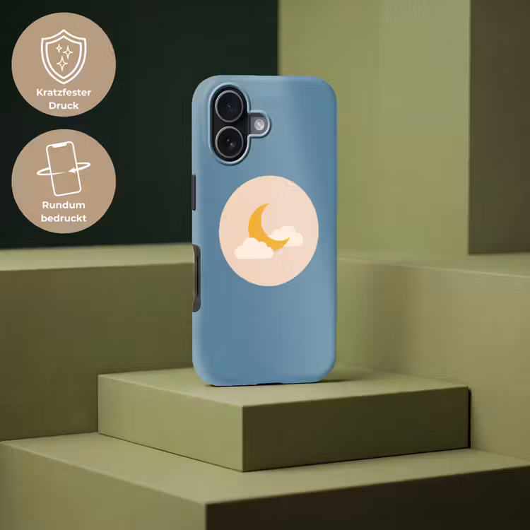 Handyhülle Toughcase - Mond – Wolken – Natur – Abstrakt – Gelb — 7