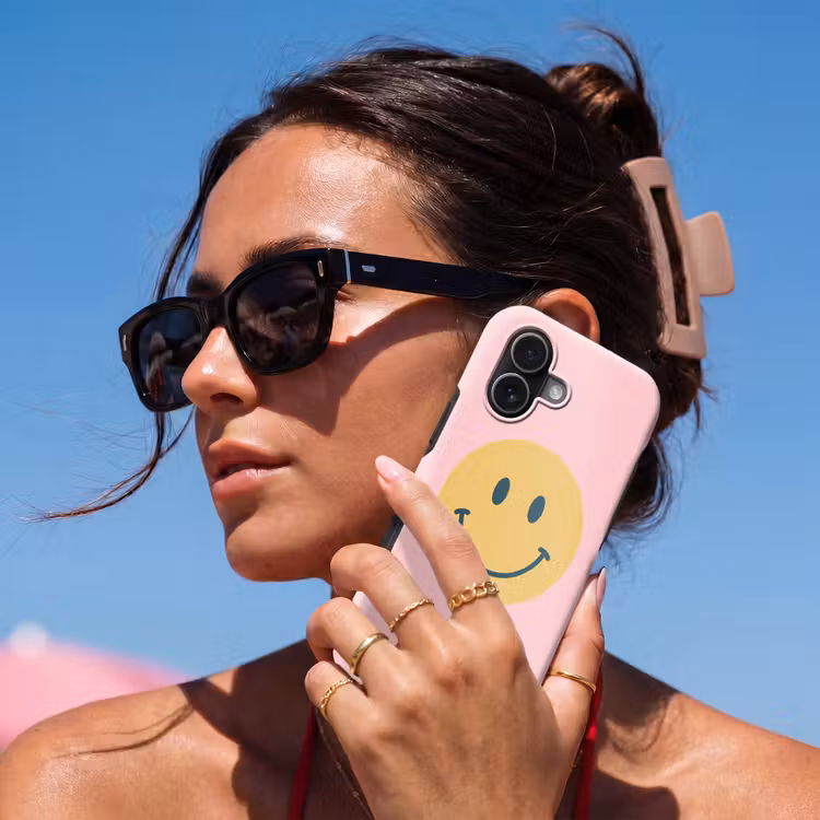 Handyhülle Toughcase - Smiley – Gelb – Rosa – Symbol – Minimalistisch — 6