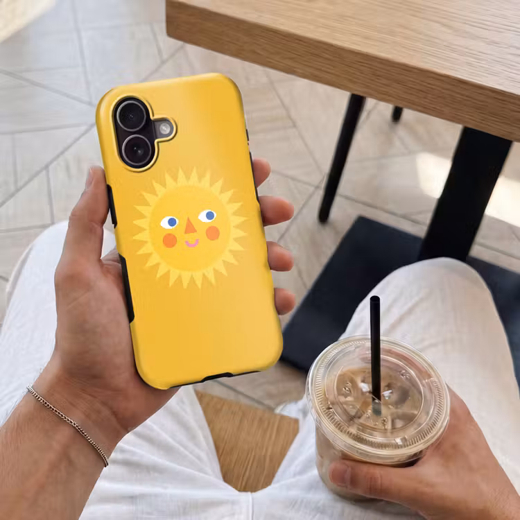 Handyhülle Toughcase - Sonne – Gesicht – Sommer – Illustration – Gelb — 4