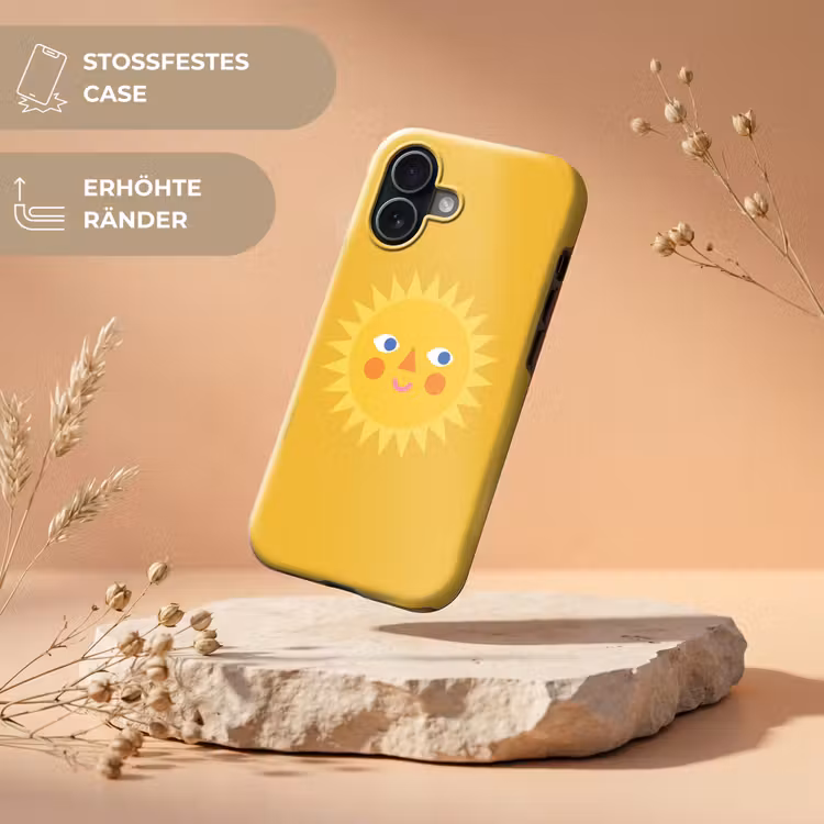 Handyhülle Toughcase - Sonne – Gesicht – Sommer – Illustration – Gelb — 5