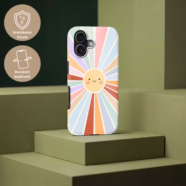 Handyhülle Toughcase - Sonne – Strahlen – Fröhlich – Bunt – Abstrakt — 7
