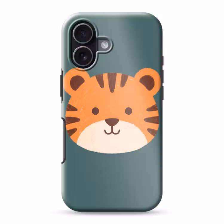Handyhülle Toughcase - Tiere – Kopf – Orange – Illustration – Modern — 1