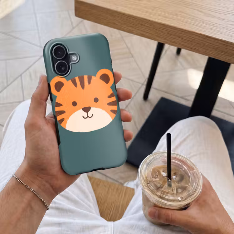 Handyhülle Toughcase - Tiere – Kopf – Orange – Illustration – Modern — 4