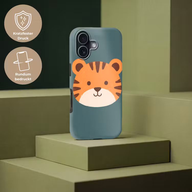 Handyhülle Toughcase - Tiere – Kopf – Orange – Illustration – Modern — 7