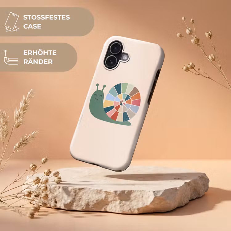 Handyhülle Toughcase - Tiere – Schnecke – Bunt – Illustration — 5