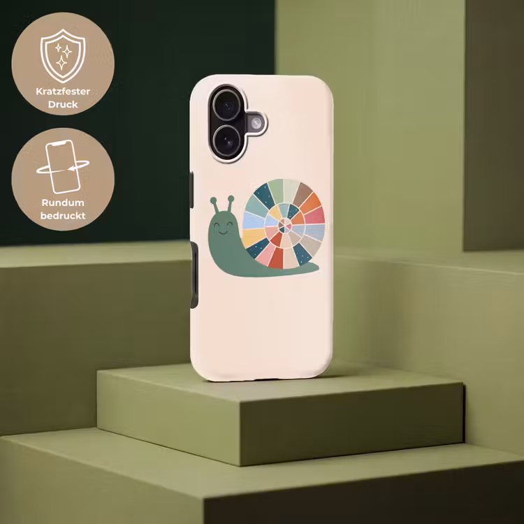 Handyhülle Toughcase - Tiere – Schnecke – Bunt – Illustration — 7