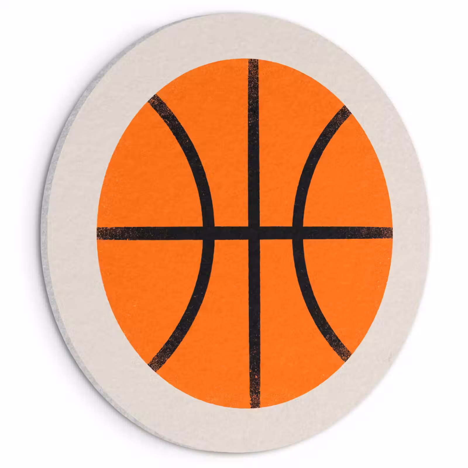 Akustikbild - Rund - Basketball – Ball – Sport – Illustration – Orange — 1