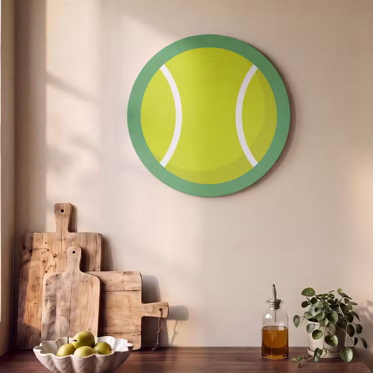 Akustikbild - Rund - Ball – Gelb – Sport – Grün – Illustration — 4