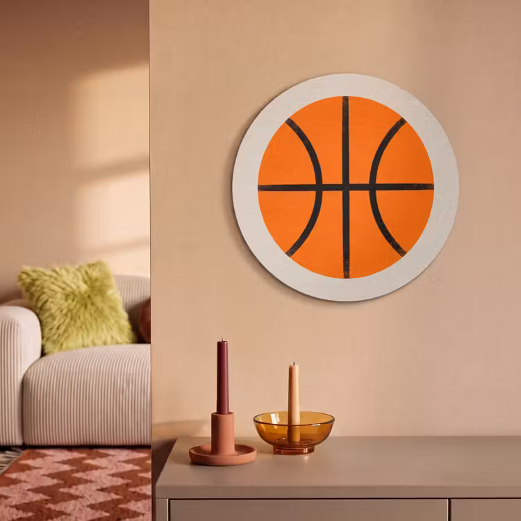 Akustikbild - Rund - Basketball – Ball – Sport – Illustration – Orange — 2