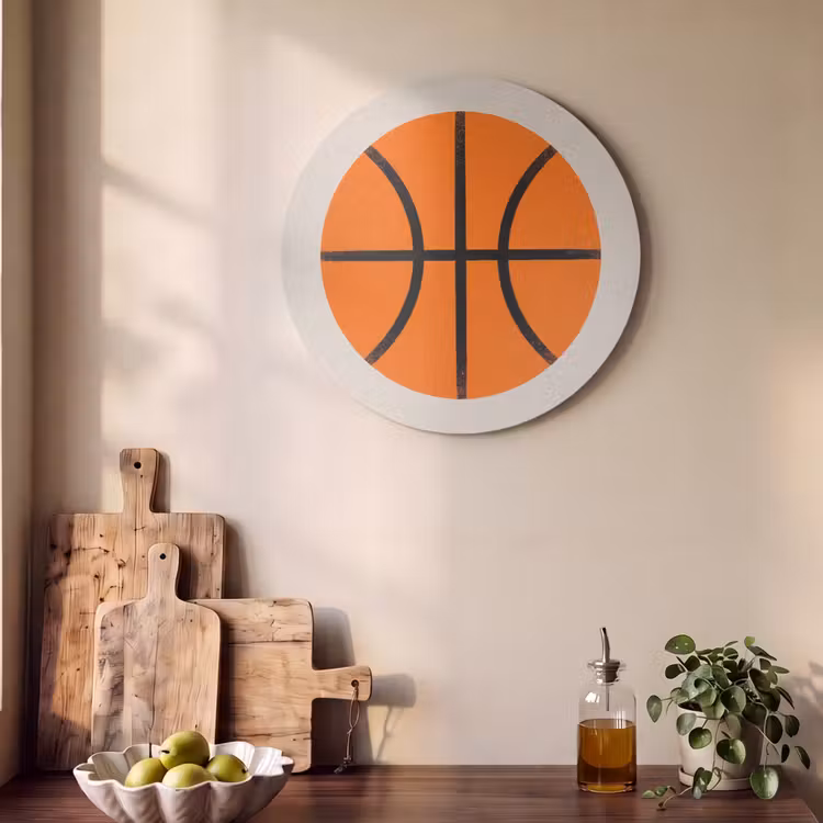 Akustikbild - Rund - Basketball – Ball – Sport – Illustration – Orange — 4