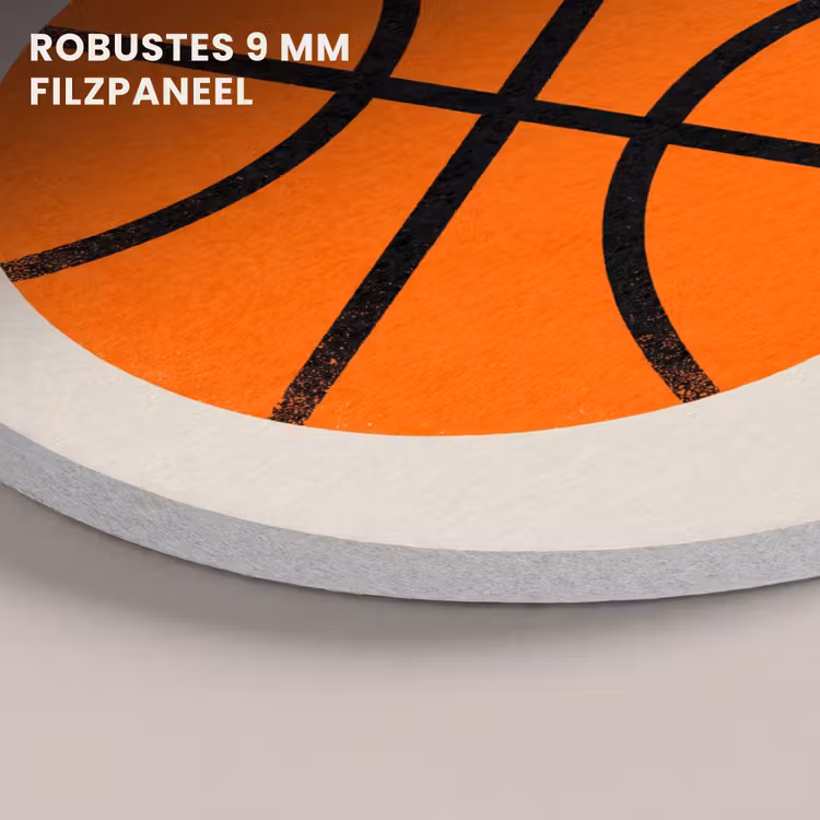 Akustikbild - Rund - Basketball – Ball – Sport – Illustration – Orange — 5