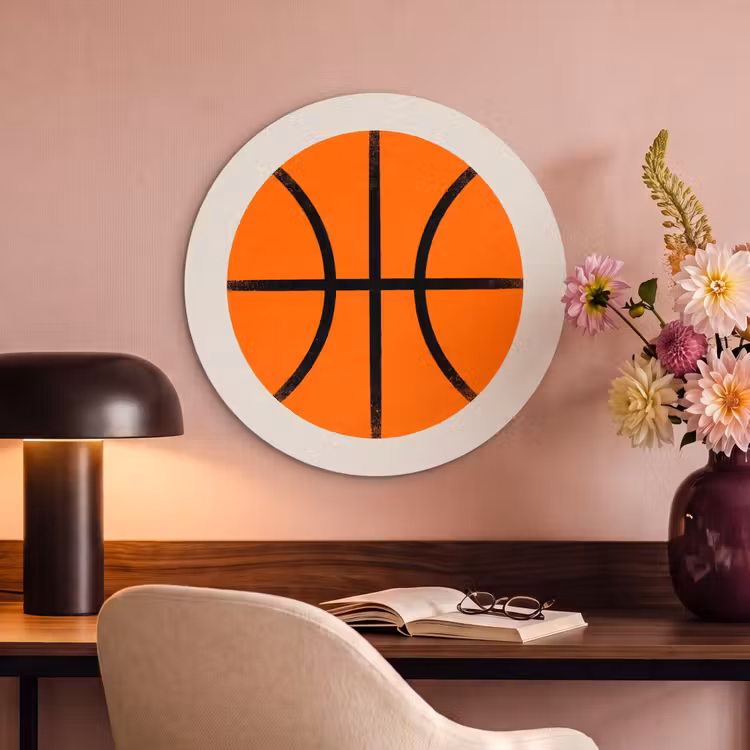 Akustikbild - Rund - Basketball – Ball – Sport – Illustration – Orange — 6