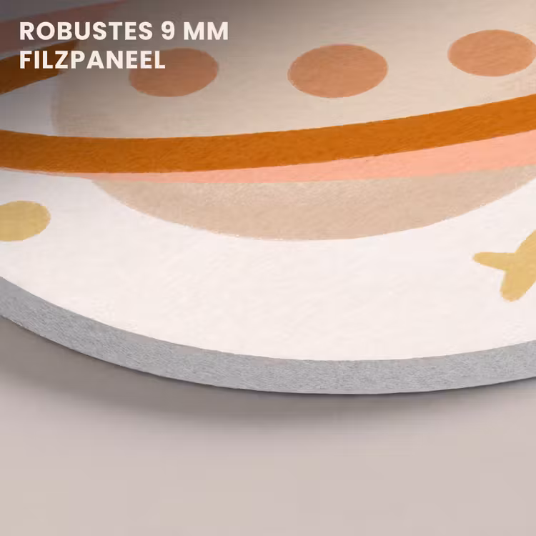 Akustikbild - Rund - Planet – Ringe – Weltraum – Illustration – Beige — 5