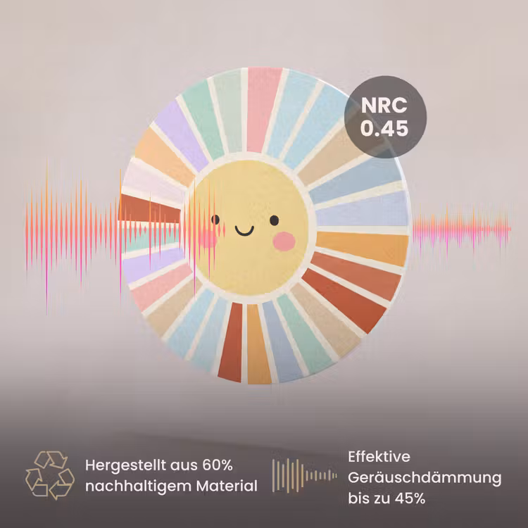 Akustikbild - Rund - Sonne – Strahlen – Fröhlich – Bunt – Abstrakt — 3