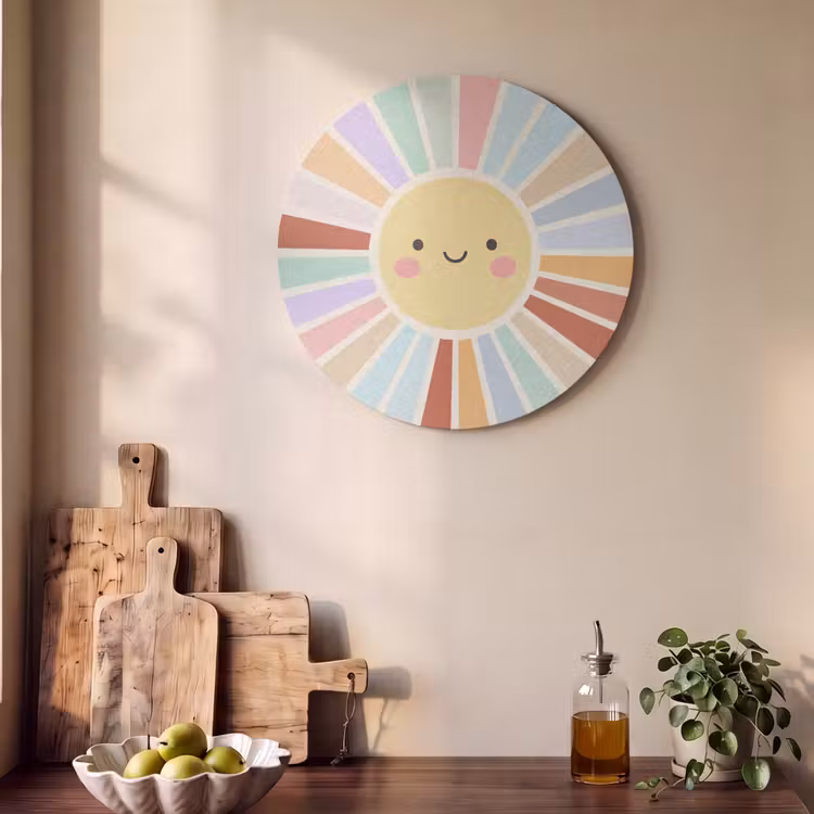 Akustikbild - Rund - Sonne – Strahlen – Fröhlich – Bunt – Abstrakt — 4