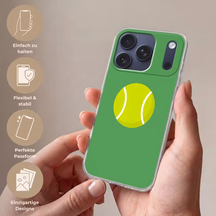 Handyhülle - Ball – Gelb – Sport – Grün – Illustration — 4