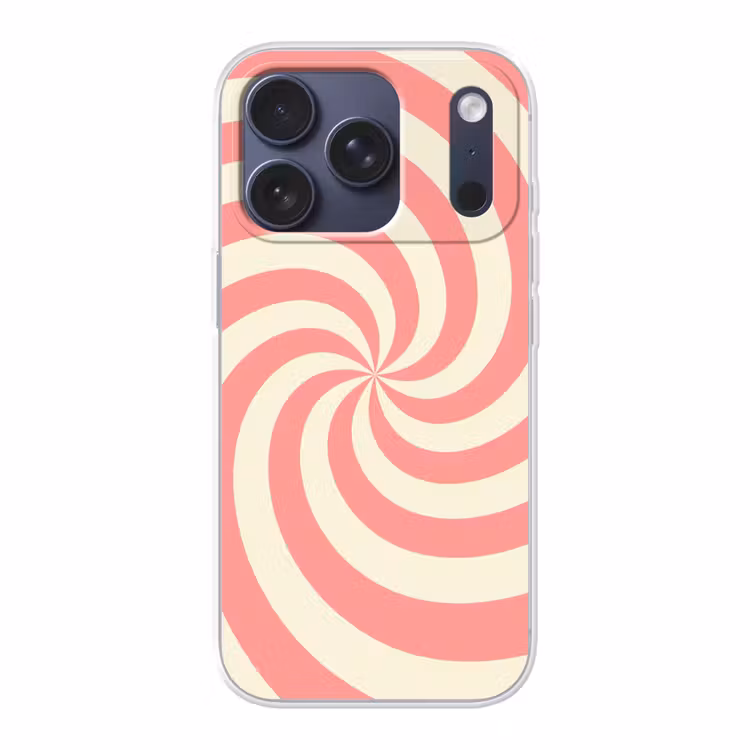 Handyhülle - Spirale – Muster – Abstrakt – Rosa – Beige — 1