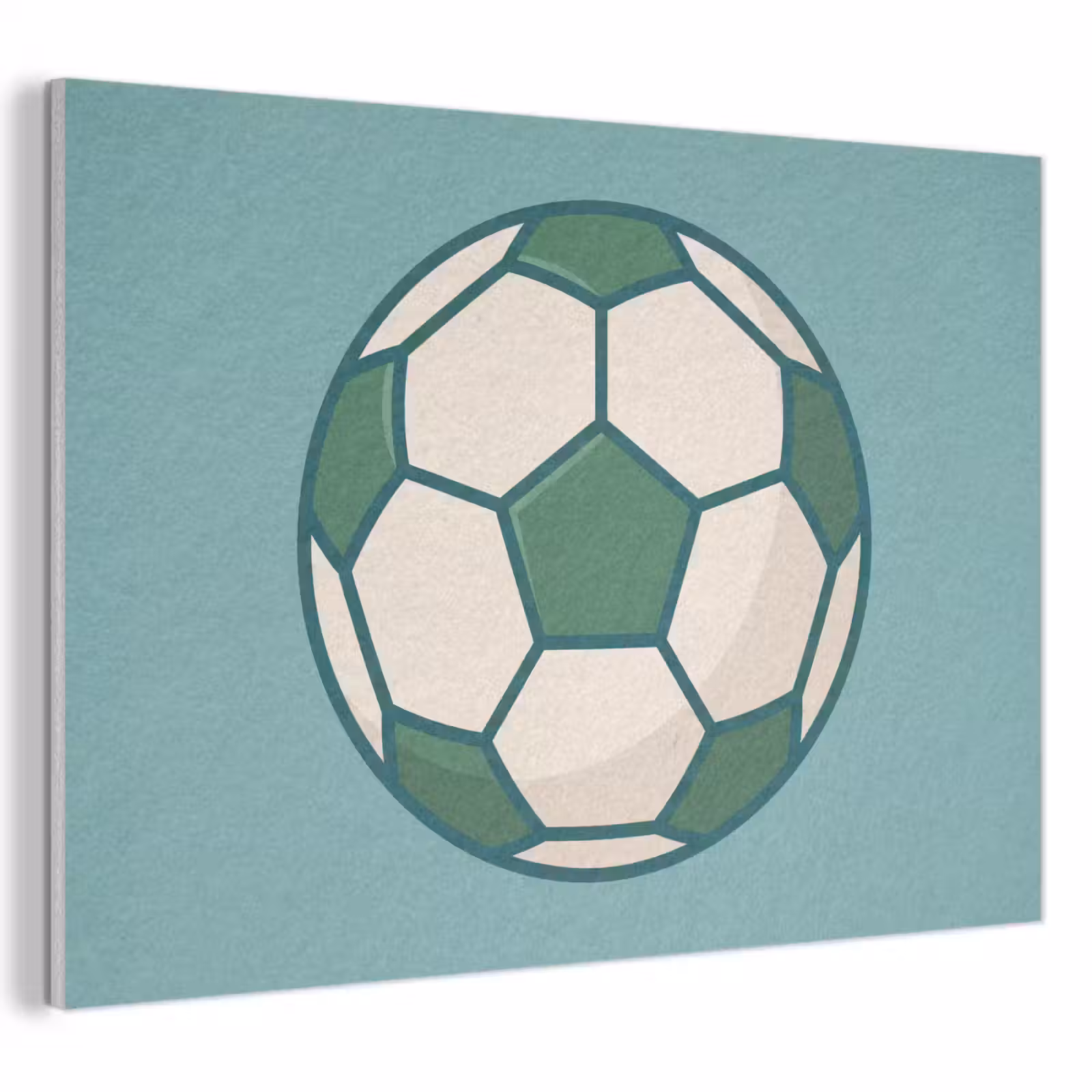 Akustikbild - Fußball – Geometrisch – Sport – Illustration – Blaugrün — 1