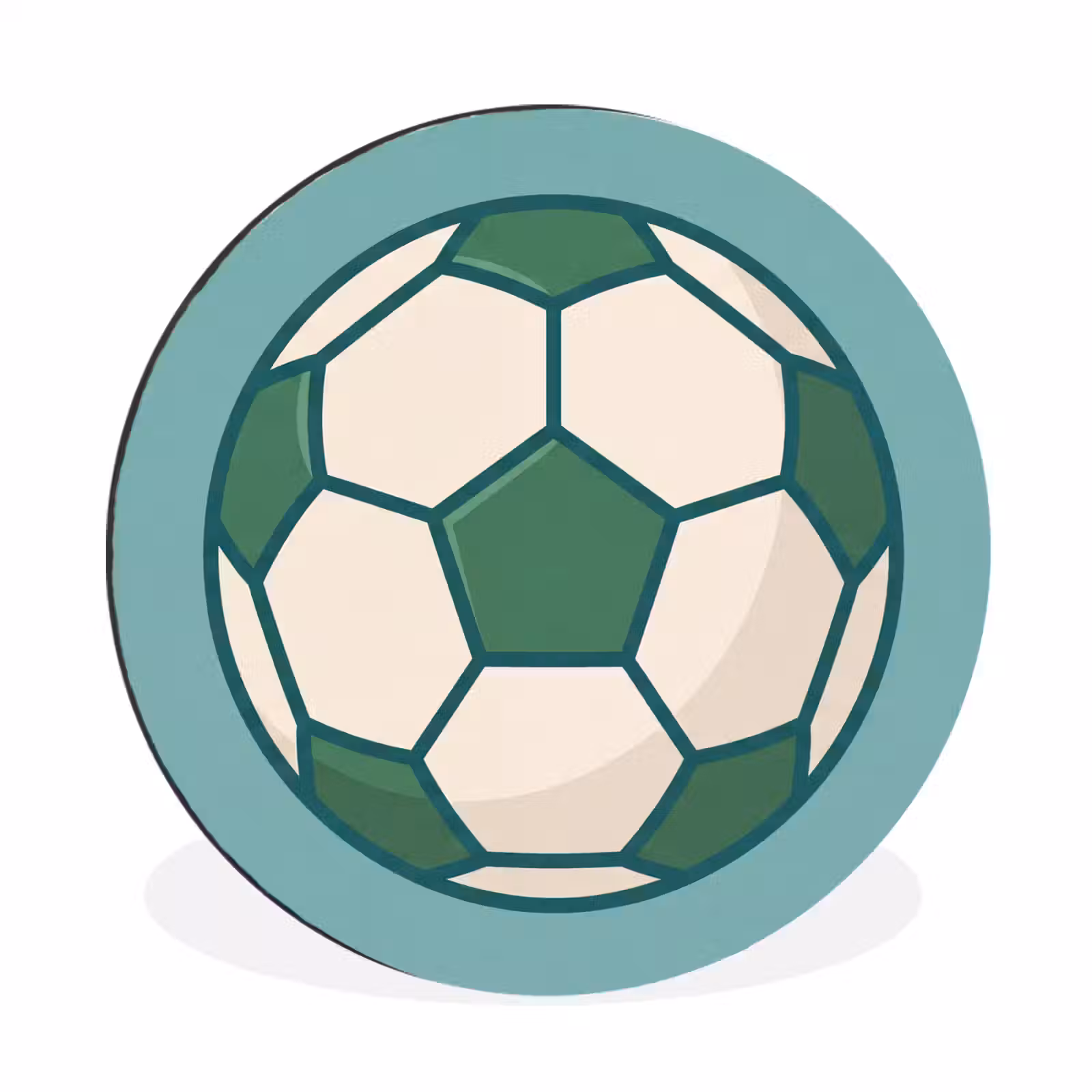 Fußball – Geometrisch – Sport – Illustration – Blaugrün — 1