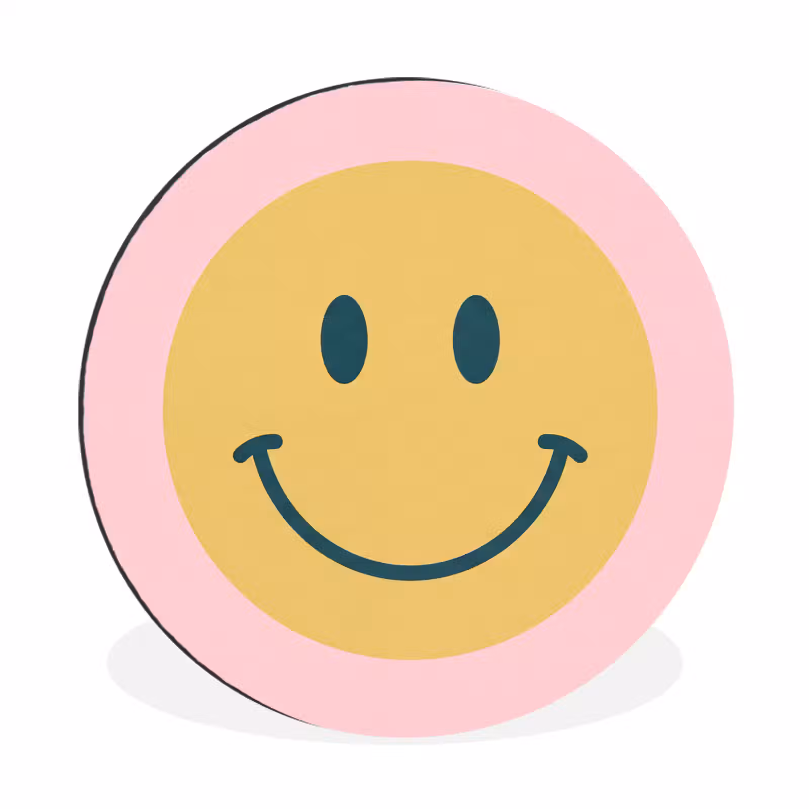 Smiley – Gelb – Rosa – Symbol – Minimalistisch — 1