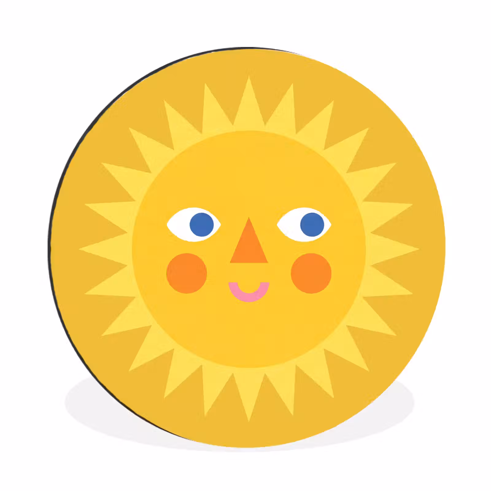 Sonne – Gesicht – Sommer – Illustration – Gelb — 1