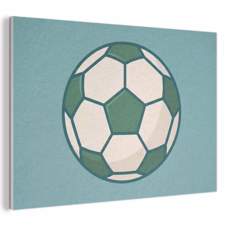 Akustikbild - Fußball – Geometrisch – Sport – Illustration – Blaugrün — 1