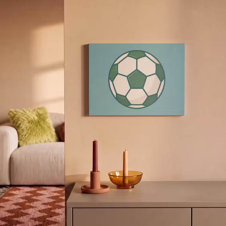 Akustikbild - Fußball – Geometrisch – Sport – Illustration – Blaugrün — 2
