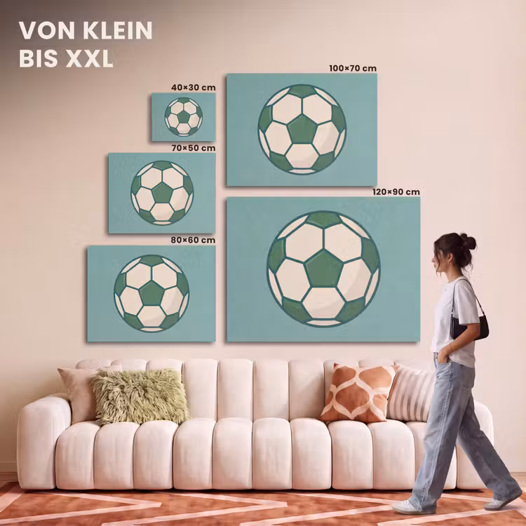 Akustikbild - Fußball – Geometrisch – Sport – Illustration – Blaugrün — 7