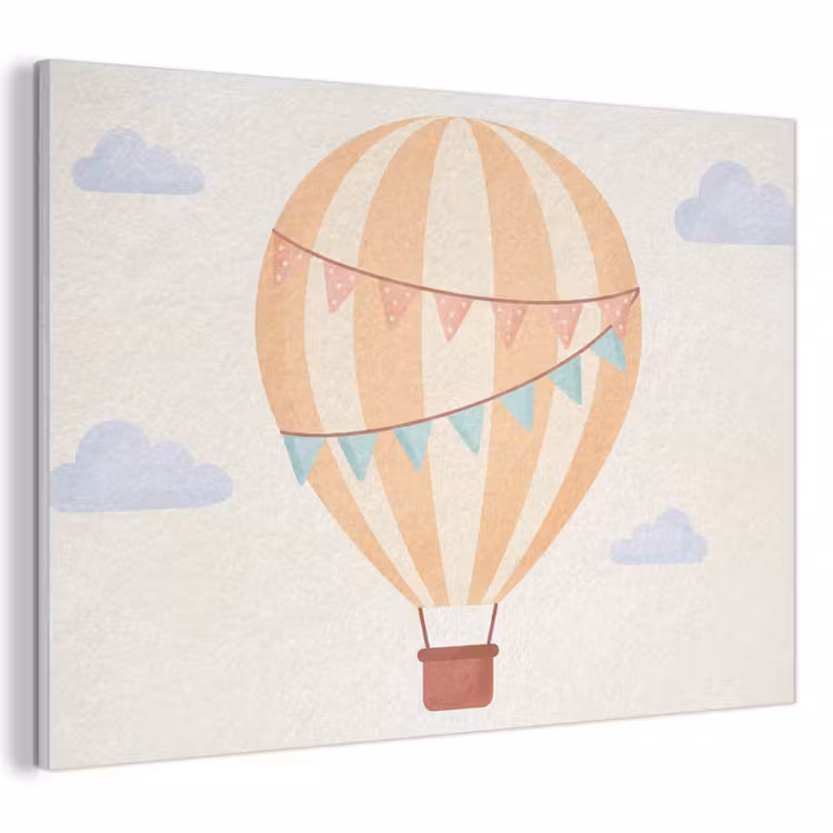 Akustikbild - Heißluftballon – Wolken – Illustration – Sanft – Kinderzimmer — 1