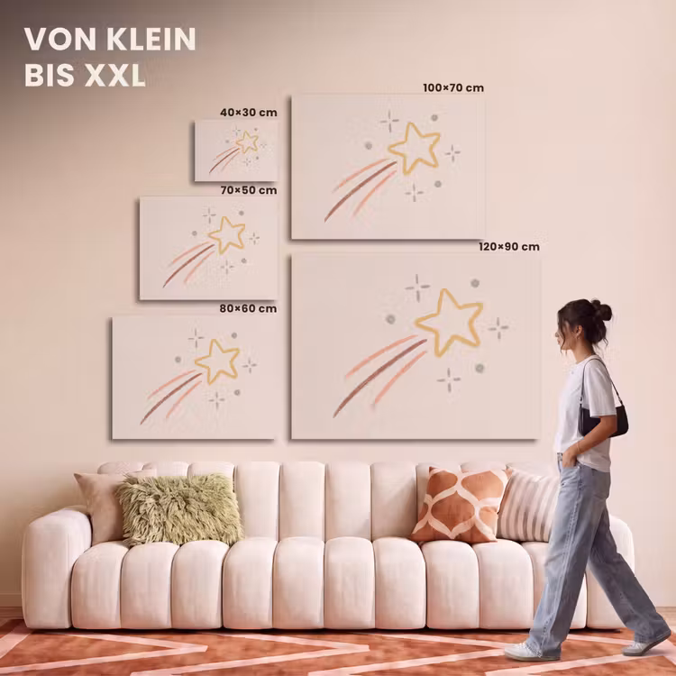 Akustikbild - Stern – Fallend – Illustration – Pastell — 7